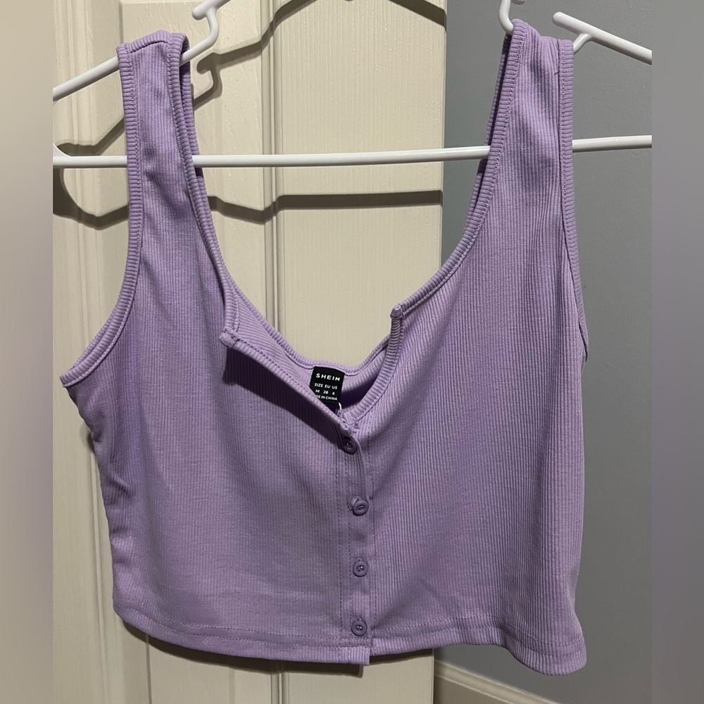 purple loose fit top